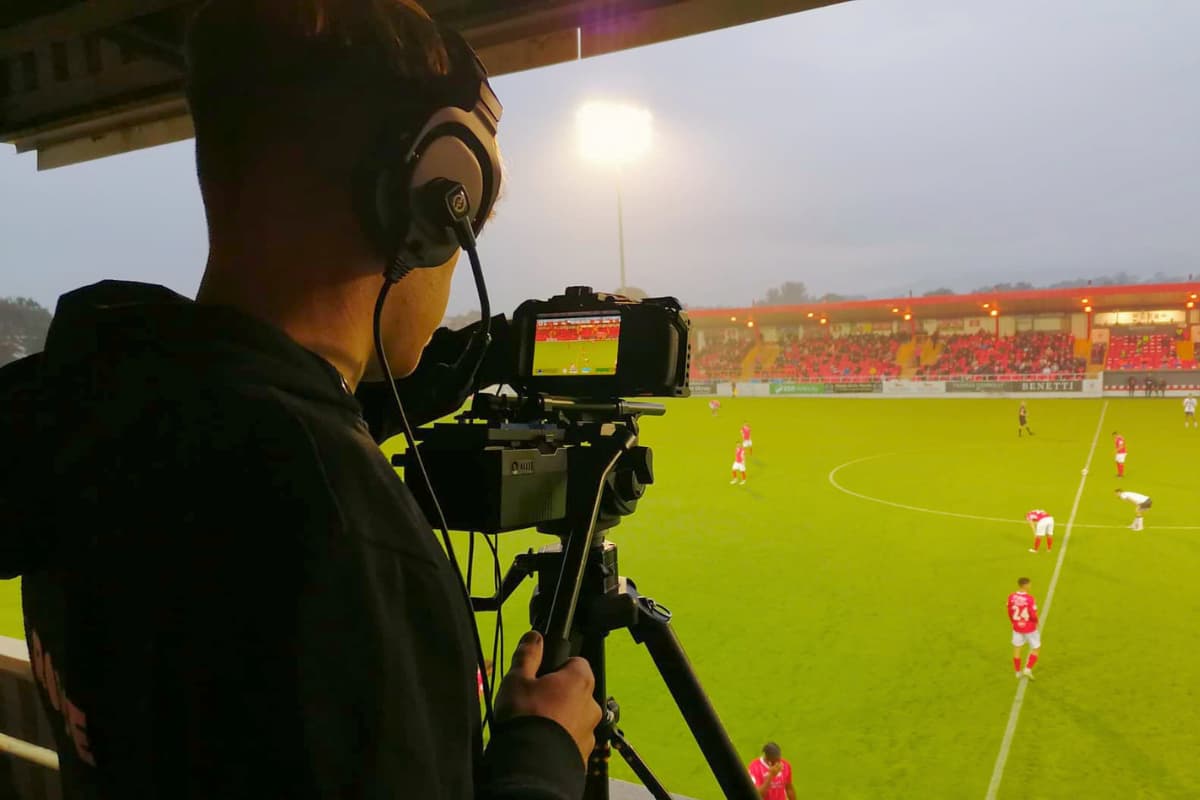 Behind the scenes of StudioRove's live event broadcasting at a Sligo Rovers match